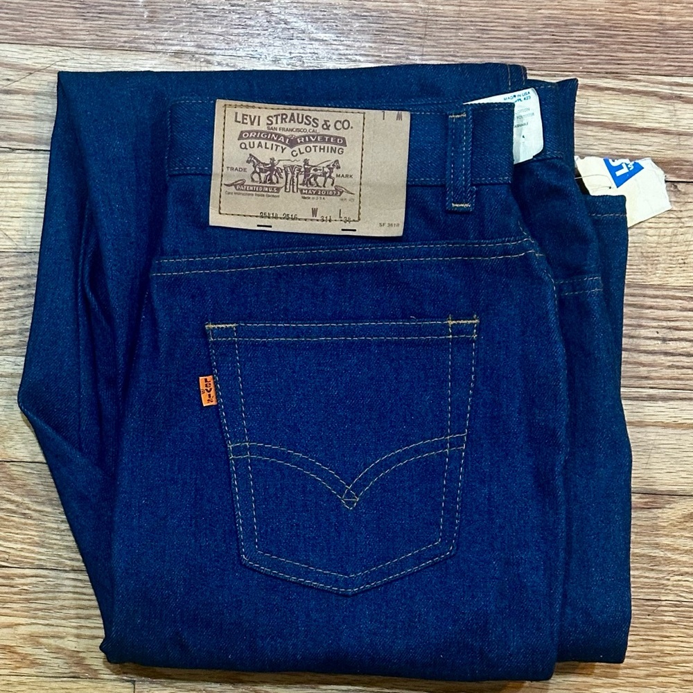 Vintage Orange Tab 1970s/80s  Levi’s Women’s Blue Jeans. New Old Stock.